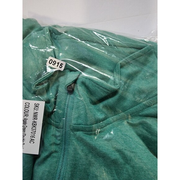 0.1 Algo Shirt Boys XL (16-18) Green Performance Quarter Zip Long Sleeve - Picture 9 of 9
